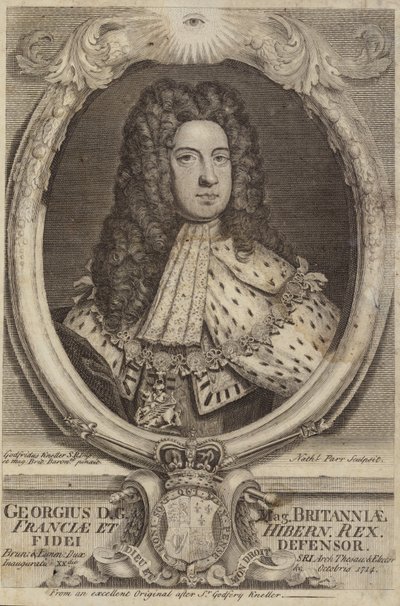 Koning George I van Groot-Brittannië en Ierland door Godfrey Kneller